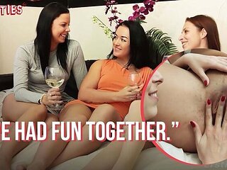 3 Hot Brunettes Use Sex Toys in Wild Lesbian Threesome - Julia Parker, Antonia Sainz, Sofia The Bum