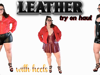 Tall BBW Tempting in Leather Try on Haul