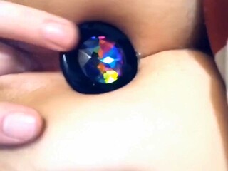 Teeny playtime with a toy in French
