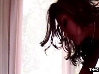 Mature Brunette's Ass Stretched Wide with Dripping Rosebud Action