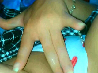 Caught in Virtual Class: Hot Blonde Teen Fairy Bliss Touching Herself and Moaning in Uniform