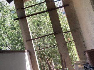 Naked on the terrace