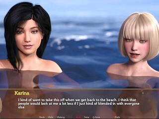Family thwarts freeloader with beachside throuple fun