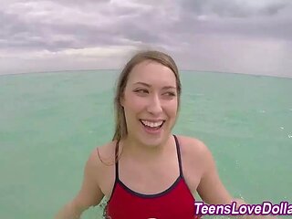 Young lifeguard cum cash