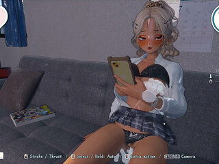 Hentai Game - Yellow Hair College Gyaru Sex Scenes - summer hangout spot secret after school spent with gyarus