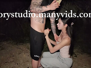 After an outdoor shoot with her, a crowd gathered, so we fle