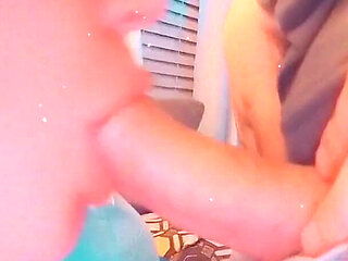 Taking videos of me playing with his dick with my mouth this is so much fun