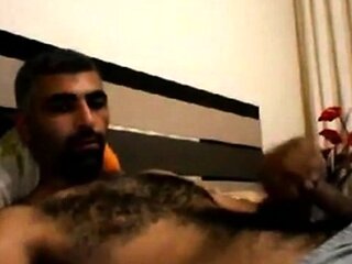 Hairy Horny Daddy Strokes His Big Cock