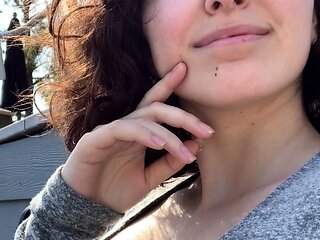 Euro amateur outdoor masturbation