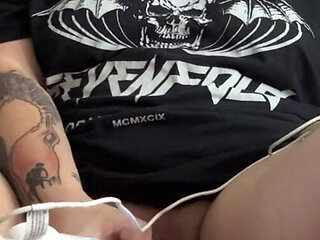 Belt Around Neck and Pussy Pumishment for My Daddys Sub