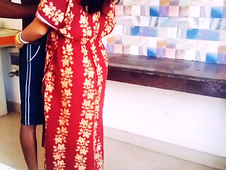 Desi Bhabi want to take chance for sucking Hot devar Big black Cock in kitchen