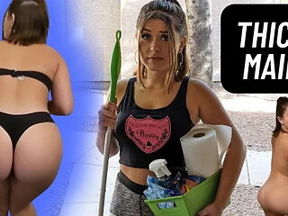 My Thick Maid Cleans Naked for a Good Review