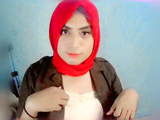 Sissy Hijab Fun Masturbating Solo