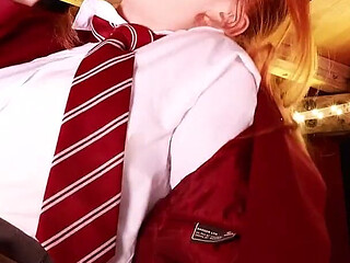 Blue Balls Ready to Explode on Redhead Schoolgirl