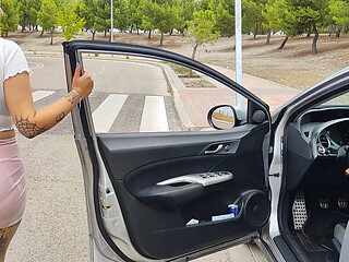 Desperate Woman in Trouble with Her Car Female Desperation
