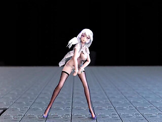 mmd Nice Body Black Stockings White Stockings Lingerie Striptease