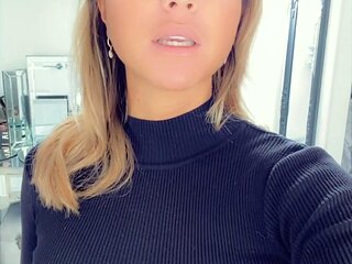 Blonde teen in solo action with her pussy