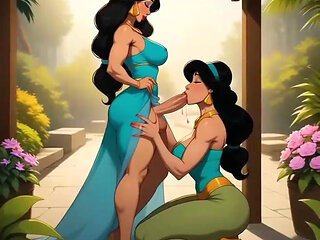 AI Generated Jasmine Futa Princess Footjob and more