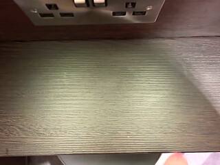 Rubbing my cock on hotel furniture and flashing
