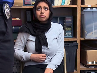 Caught Stealing in Hijab So I Bend Over His Desk