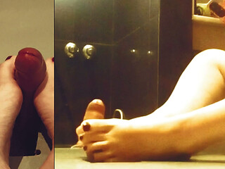 25 Mature Woman Masturbating with Her Feet up on a Glory Hole Table - Ruby