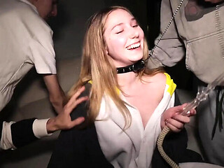 Mila Pie Gets Her Tight Pussy Fucked by Big Cock Guys at Party Part 1