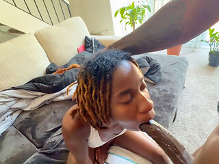 Creamy Ebony Sucked & Fuck BBC