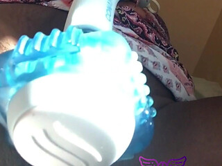 Giana Gets Horny and Cums Hard with Her Back Massager