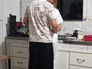 The Maid Got Fucked in the Ass in the Kitchen While Washing the Dishes