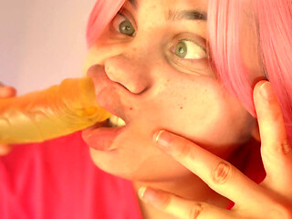 Silly Face Fetish and Pignose in Glass