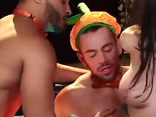 MILF Gets Pounded by 2 Big Pumpkinss