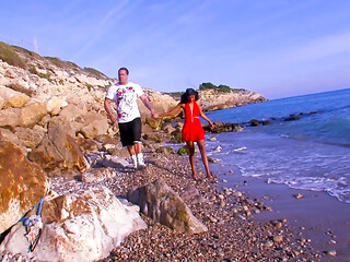 A young bitch gets fucked on the beach