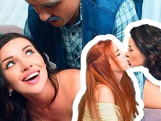 a Student During a Party Cheated on a Guy with His Grandfather. Huge Cum Swallow