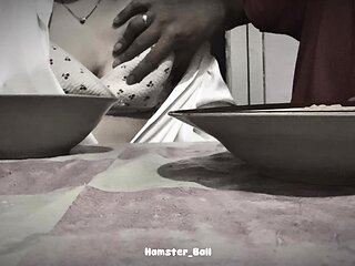 Handjob at Noodle Restaurant with Tinder Girlfriend, Outdoor!!!