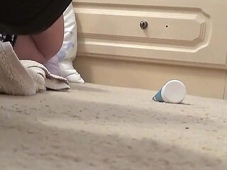 Shaved Cunt Machine-fucked Raw - Stockings & Heels Floor View POV