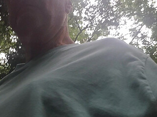 Almost naked in the trees