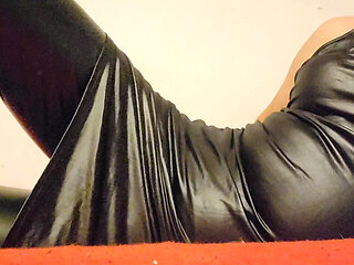 Evening in a dress and leggings