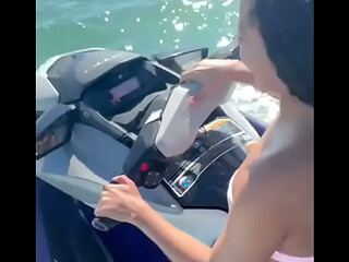 Horny Brazilian Bride Betrays Husband on Honeymoon Trip Fucking the Muscular Jetski Coach Big Dick While Hubby is Away