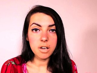 Cute curly brunette solo webcam masturbation