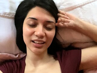 Busty brunette solo masturbation