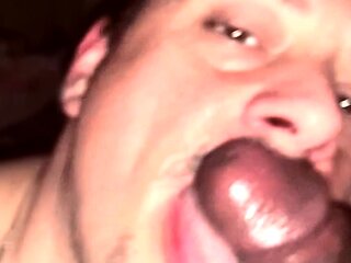 Faggot Gives Blowjob to Black Daddy in Bathroom for Facial