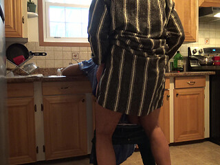 my husband fucks my asshole in the kitchen