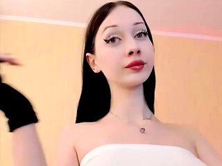 Sexy Shemale With Big Tits Jerking Her Huge Cock Off