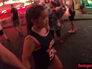 Super tiny Thai teen shows guy around