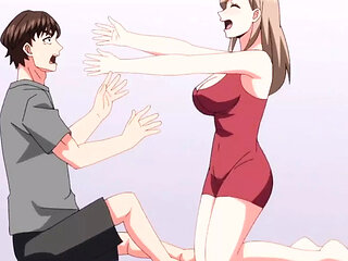 Kanade bent over in the hallway gets pounded from behind in loud, sloppy doggy sex!