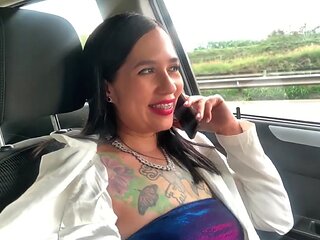 My Boss Challenged Me and I Did It! Masturbating in the Car on the Highway