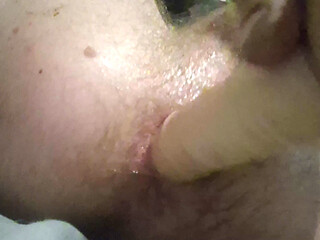 Anal play with toys n fruit