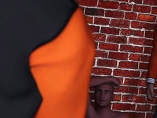 Being a Dik - 18yo Sorority Girl Sarah Gets Her Asshole Fucked While Being Stuck to a Ladder