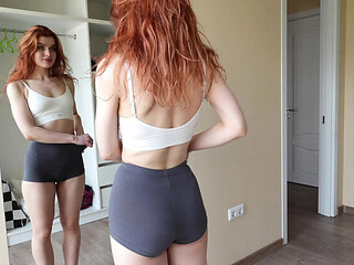 Getting Roughed Up in the Wardrobe While Trying On My Stepsister's Clothes