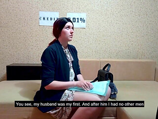 Wife came to compensate her husband loan with a pussy